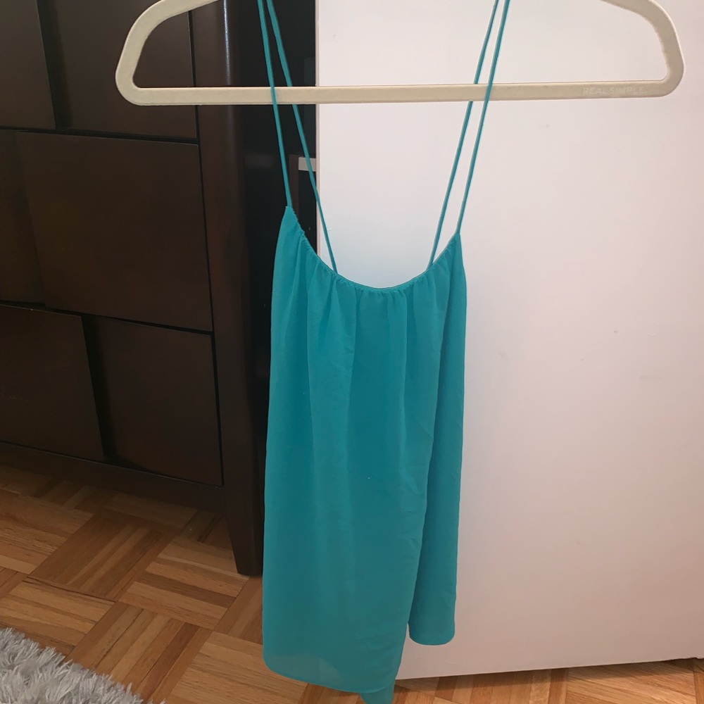 Sheer green tank top